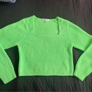 Steve Madden Bright Green Crew Neck Sweater